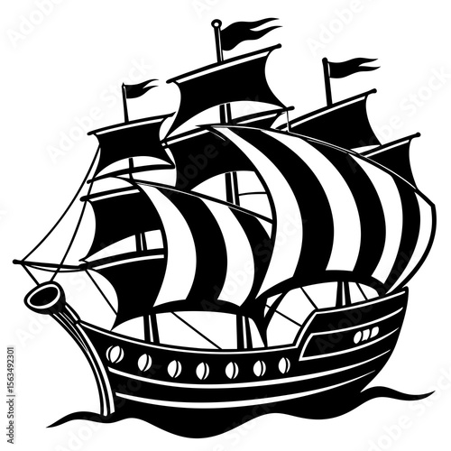 pirate ship silhouette