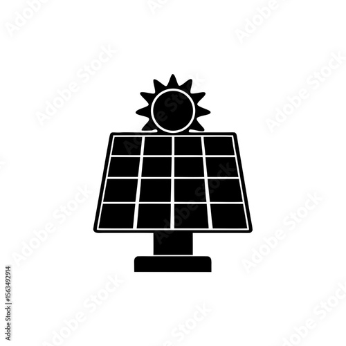 creative details solar panel icon vector illustration