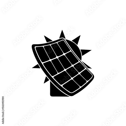 creative details solar panel icon vector illustration