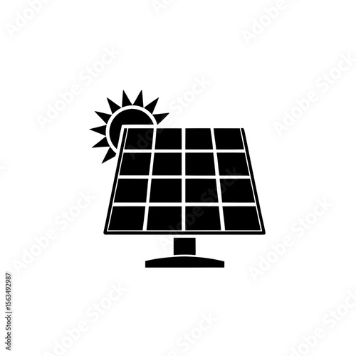 creative details solar panel icon vector illustration