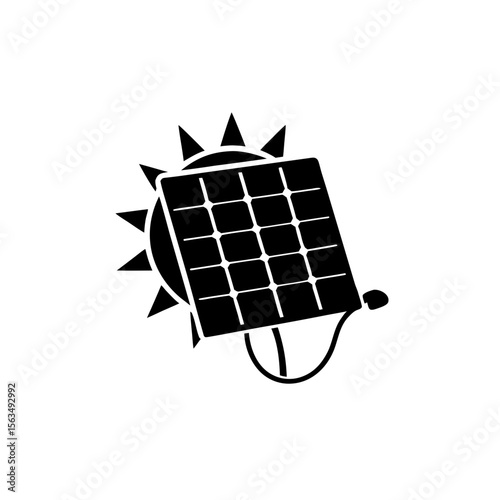 creative details solar panel icon vector illustration