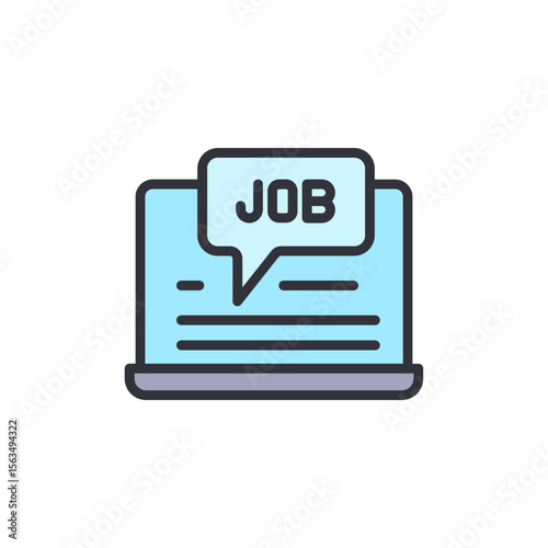Finding Opportunities Online With Digital Recruitment Concept Graphic