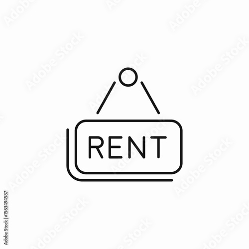 rent sign board icon sign vector