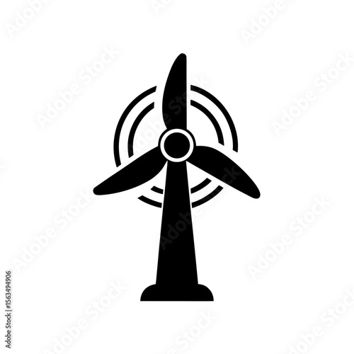 creative details wind turbine icon vector illustration