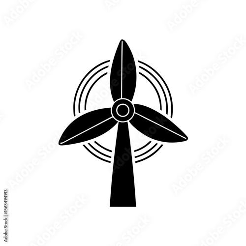 creative details wind turbine icon vector illustration