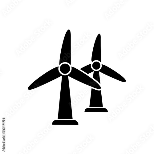creative details wind turbine icon vector illustration