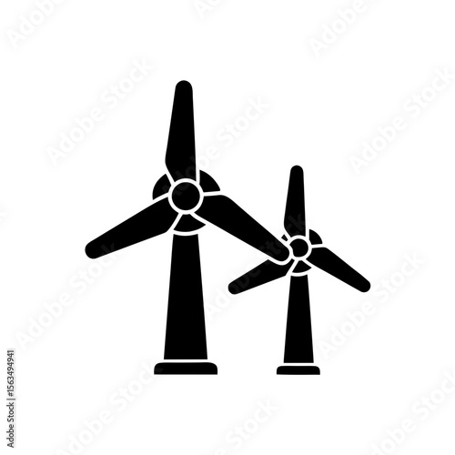 creative details wind turbine icon vector illustration