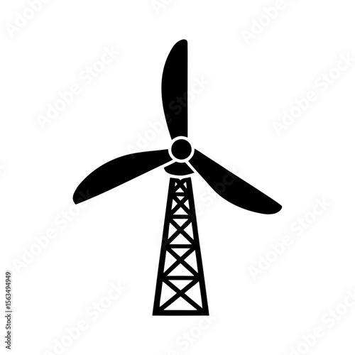 creative details wind turbine icon vector illustration