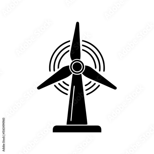 creative details wind turbine icon vector illustration