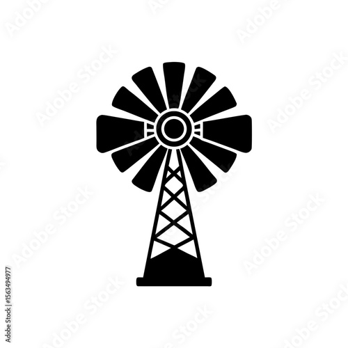 creative details wind turbine icon vector illustration