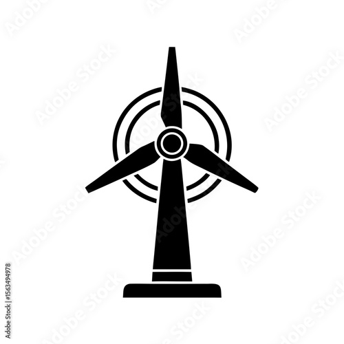 creative details wind turbine icon vector illustration