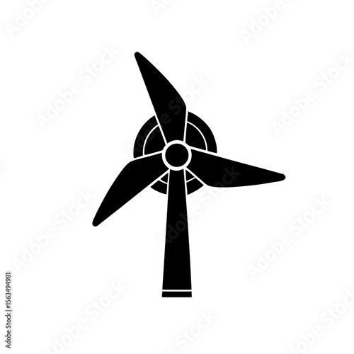 creative details wind turbine icon vector illustration