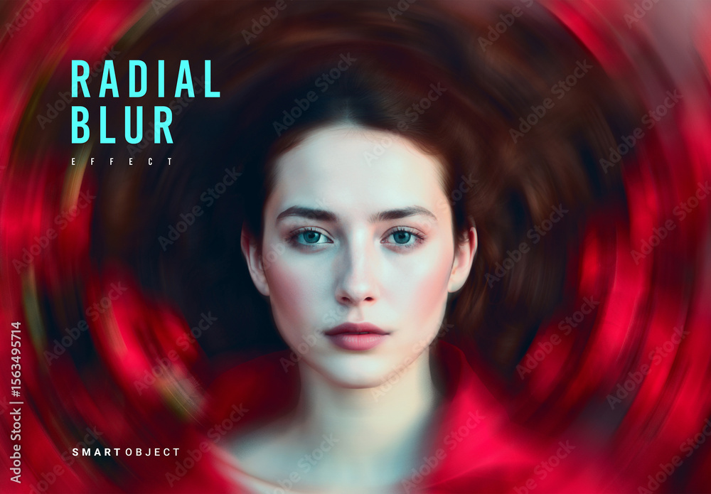 Radial Motion Blur Photo Effect Stock Template | Adobe Stock