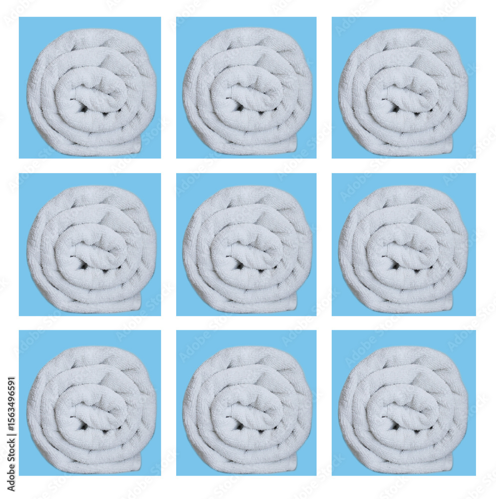White shower towels, cotton, textile, towel background, close up photo pattern White shower towels, cotton, textile, towel background, close up photo pattern