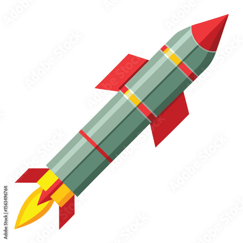 ballistic missile weapon isolated on white background