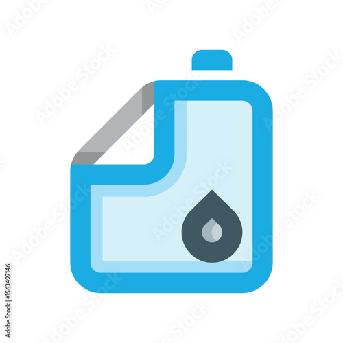 Illustration of fuel container icon vector illustration for oil industry and gas station related graphic design use cases vector
