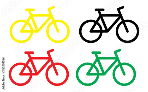 Cycling icon. Simplified representation of a person riding a bicycle, symbolizing cycling as a sport, leisure activity, and eco-friendly mode of transportation. Vector illustration