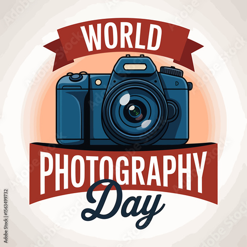 Celebrating World Photography Day A Stylized Vector Illustration