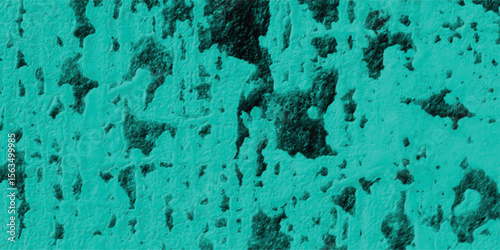 Abstract aqua texture of an uneven surface with detailed cracks and darker areas displaying a grungy effect and a modern appearance