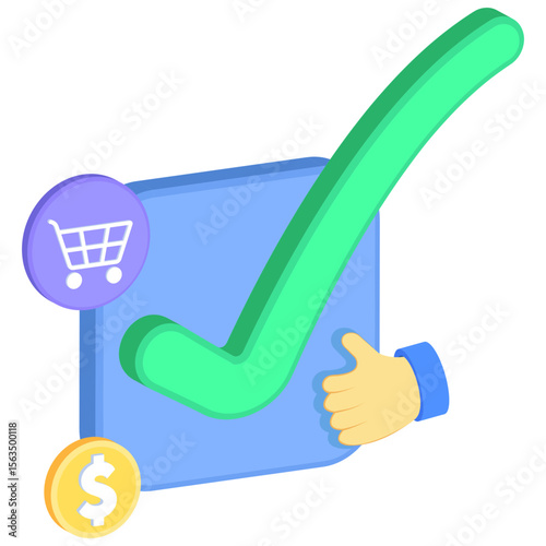 Successful Transaction, Purchase and Confirmation Icon