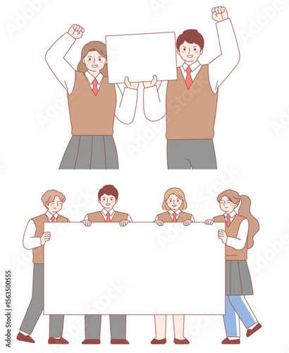 Adolescents, plan cards, school uniforms, underage, boys, girls, academic, entrance exams, entrance examinations, events, education, support, challenges, students