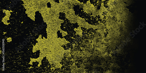 Abstract grainy texture in a yellow and black background creating a gradient effect representing a sense of decay or natural elements, suitable for design projects.