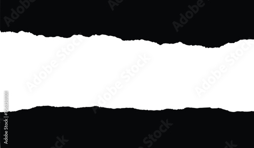 torn paper edge on black background
