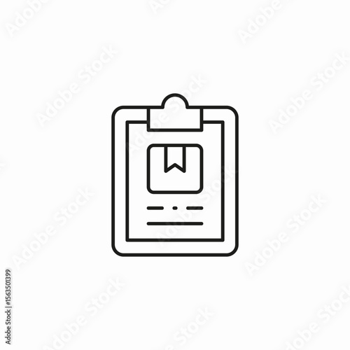 clipboard package details icon sign vector