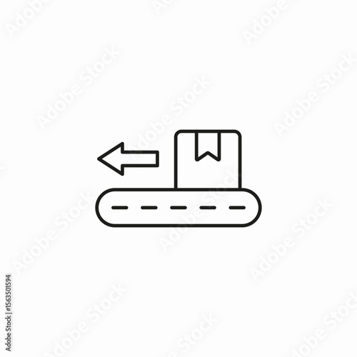 conveyor belt package icon sign vector