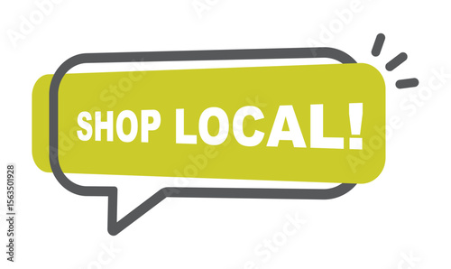 Support local business concept, vector, icon.