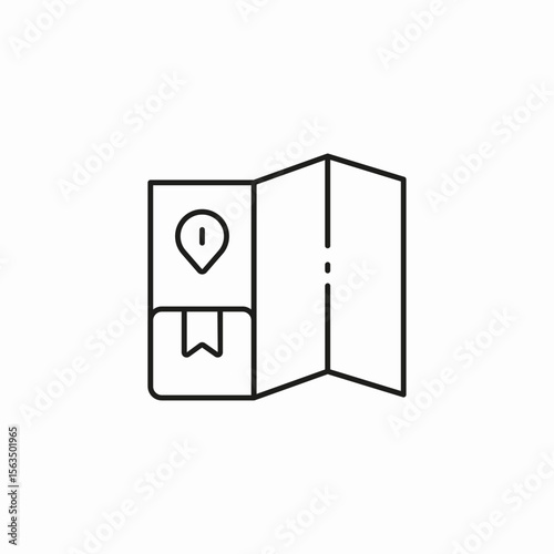 map location bookmark icon sign vector