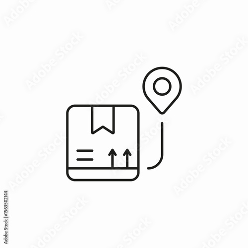 package tracking location icon sign vector