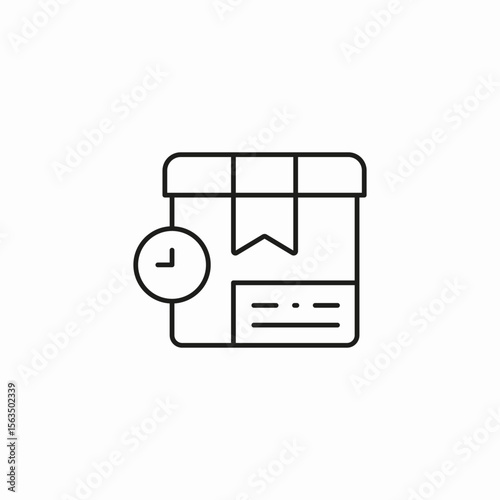 package with clock icon sign vector