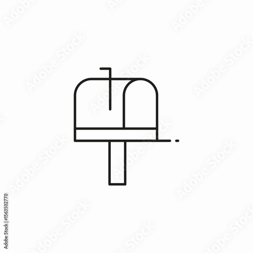 traditional mailbox icon icon sign vector