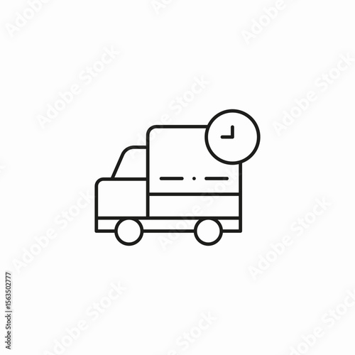 truck delivery time icon sign vector