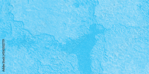 Textured blue surface representing water ice or a painted wall with detailed imperfections and a watercolor appearance for artistic design elements