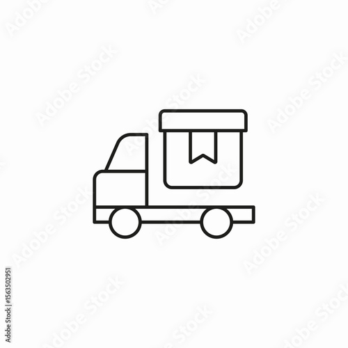 truck package delivery icon sign vector