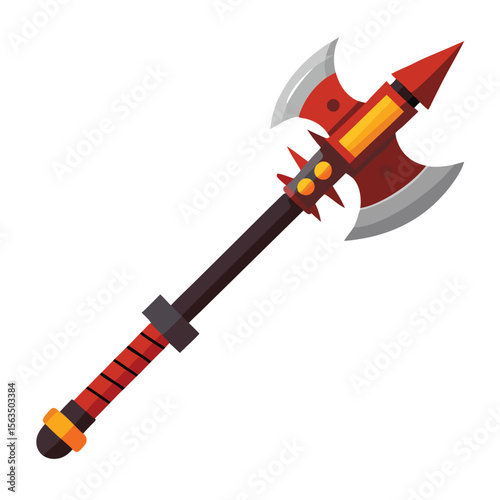 billy club weapon isolated on white background