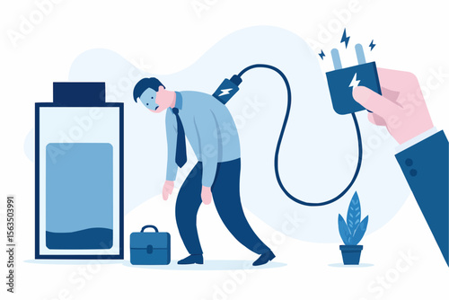 illustration of a man with a bottle of milk