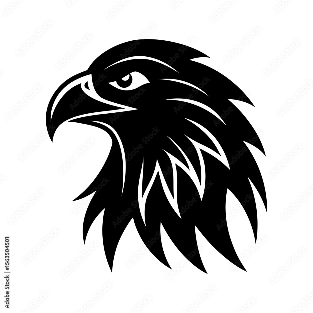 Fototapeta premium Vector art of an eagle head vector graphic