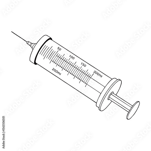 image of a syringe silhouette on a white background