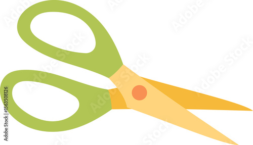 fabric scissor for handcraft cutting illustration