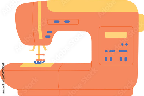 isolated sewing machine for handcraft illustration