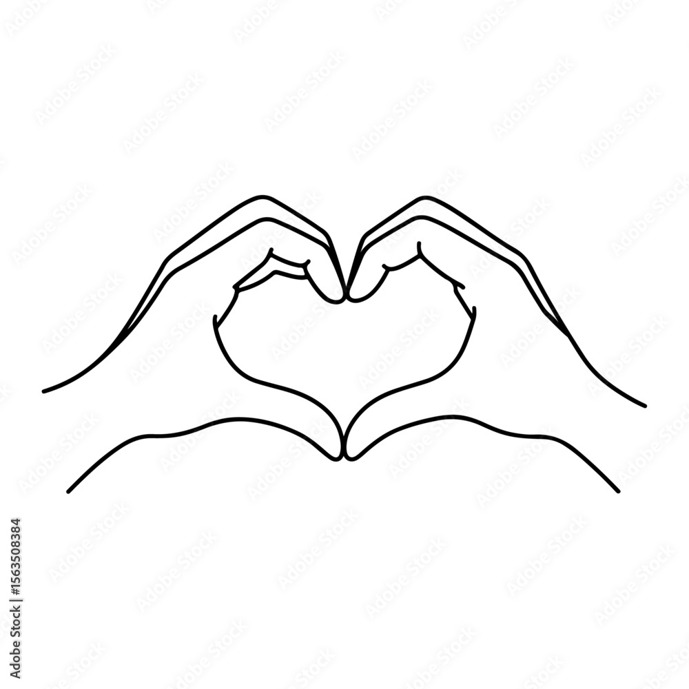 Obraz premium Heart in hands, a universal symbol of love and care, often depicted as a romantic icon or a vector illustration