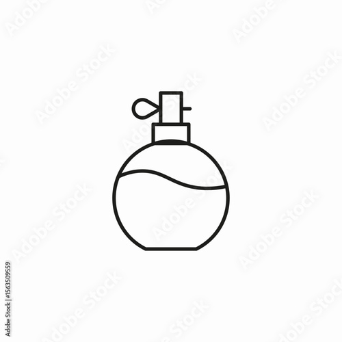 round perfume bottle icon sign vector