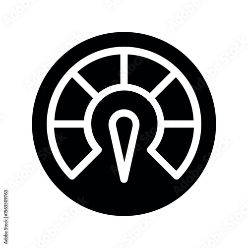 Illustration of speedometer gauge dashboard performance indicator vector graphic for data visualization and ui design use vector