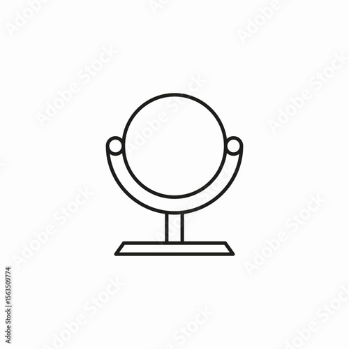 standing vanity mirror icon sign vector