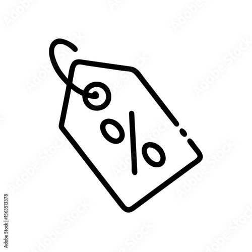 price tag with percent discount