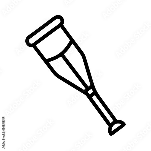 crutch on the white background