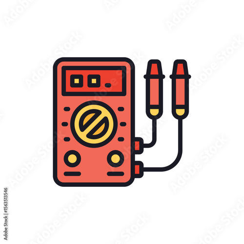 Illustration of find the best multimeter vector illustration for electrical testing and circuit analysis design projects online now vector
